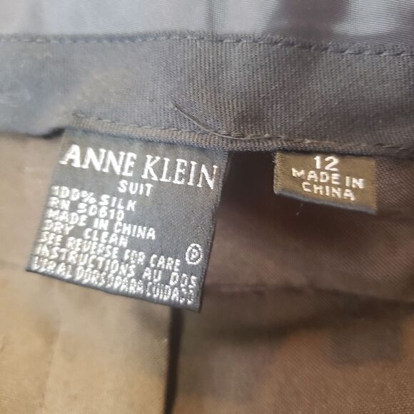 ANNE KLEIN 100% SILK Career Wide Leg Trousers - Picture 6 of 7